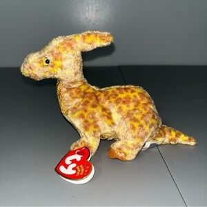 3/25$(Mix) Ty Beanie Tooter Mottled Dinosaur NWT 8" Rare Retired 2002